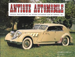 ANTIQUE AUTOMOBILE 1976 SEPT - MORGAN 3 WHEELER, '34 AUBURN V12, '19 KING